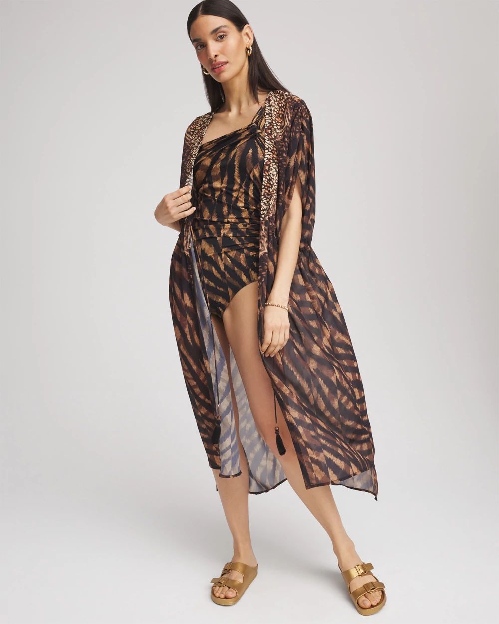 Miraclesuit® Raya De Safari Kimono Cover-Up | Chico's